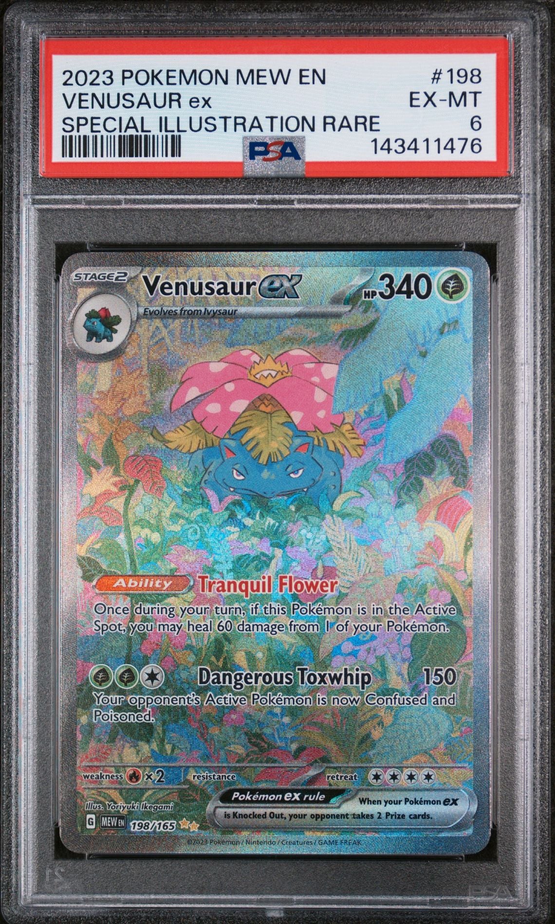 PSA 6 Venusaur ex Special Illustration Rare SV: Scarlet & Violet 151 198/165