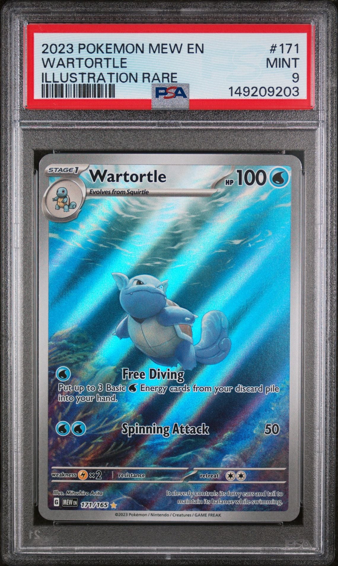 PSA 9 Wartortle Illustration Rare SV: Scarlet & Violet 151 171/165